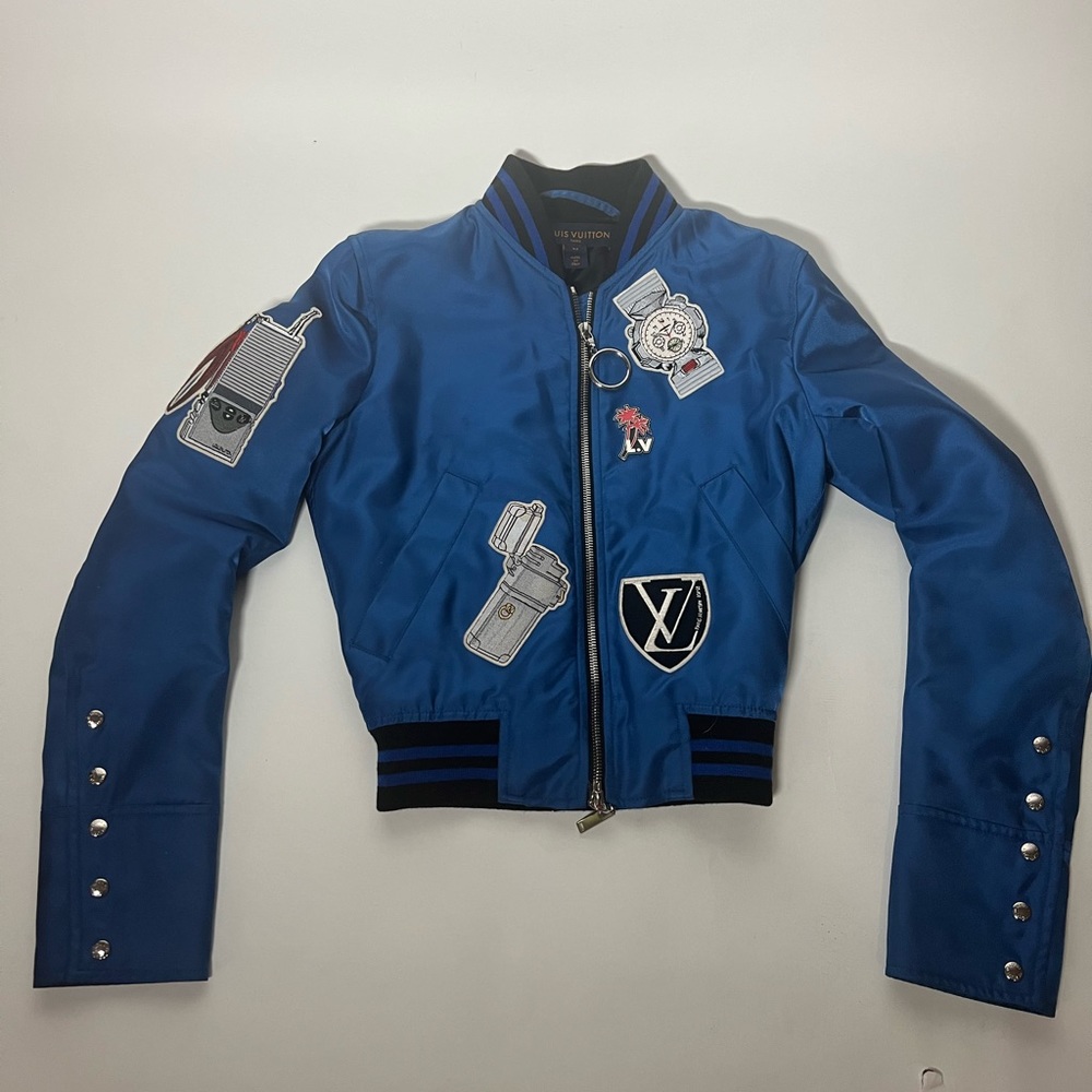 Louis Vuitton fifa World Cup collection 2018 blue bomber jacket.